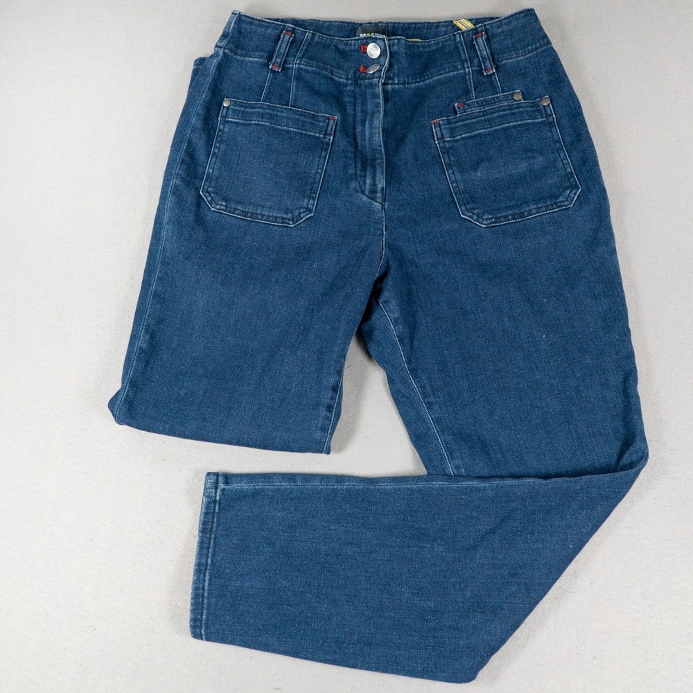 Maeve Junie Womens Jeans 31 High Rise Straight Leg Patch Pocket Anthropologie
